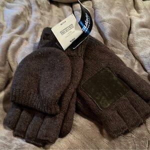 Men's Brown Convertible Gloves